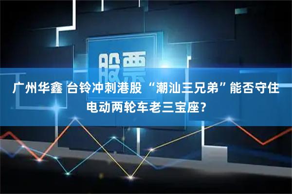 广州华鑫 台铃冲刺港股 “潮汕三兄弟”能否守住电动两轮车老三宝座？